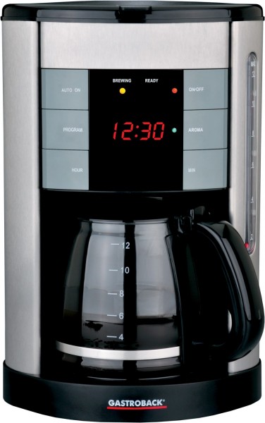 Design Coffee Aroma Plus Kaffeeautomat mit Timer edelstahl/schwarz