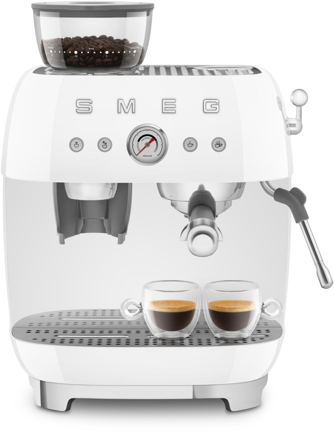 EGF03WHEU Siebträgermaschine weiß, 20 bar, 2,4 l