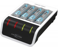 Comfort Smart Ladegerät inkl. 4x AA 2.100 mAh Akkus schwarz/weiß