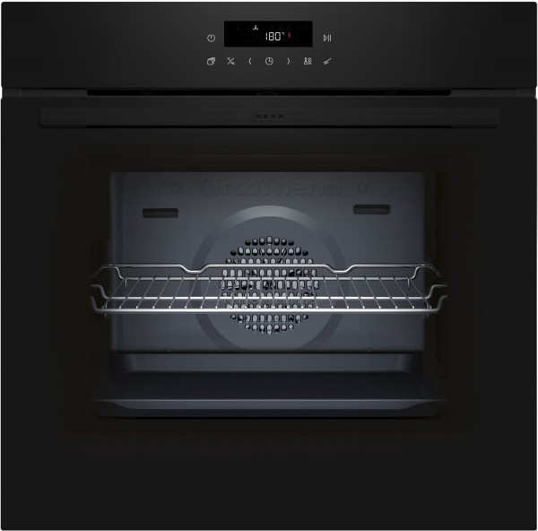 B2CCJ7AK3 Einbaubackofen schwarz, 71 l, Pizza-Stufe, schnelles Vorheizen, 59,4 cm breit, A+