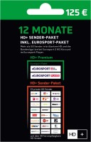 HD+ Sender- und Eurosport-Paket (12 Monate)