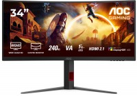 CU34G4Z 86 cm (34") Gaming Monitor schwarz/rot, Ultrawide (3440x1440), 0,3 ms Reaktionszeit, gebogen