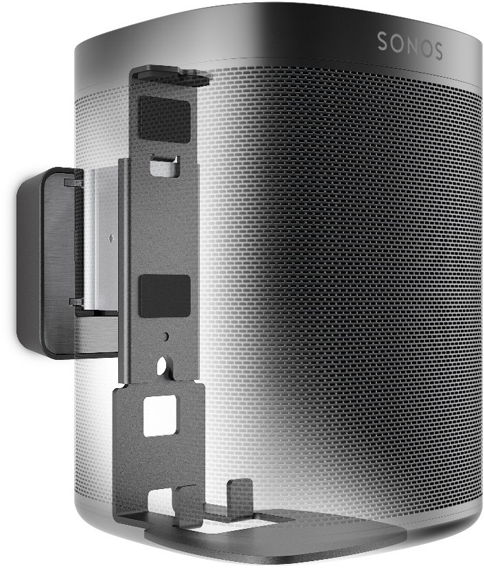 Sound 4201 Lautsprecher-Wandhalterung für Sonos Play:1/One schwarz/aluminium