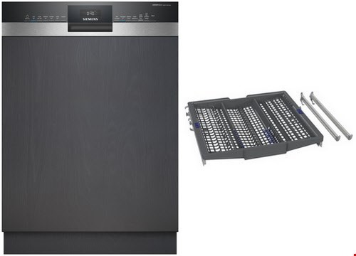 SN53HSS3BD Teilintegrierter Einbau-Geschirrspüler 60 cm bestehend aus SN53HS03BD + SZ36DX04 gebürsteter Stahl