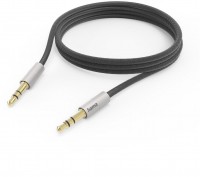 Aux-Kabel AluLine (2m) 3,5 mm Klinke>3,5 mm Klinke schwarz/silber