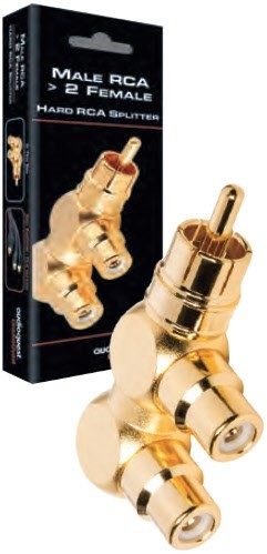Hard RCA Splitter gold