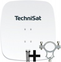 SATMAN 65 Plus Satelliten-Reflektor inkl. LNB-Halteschelle polarweiß
