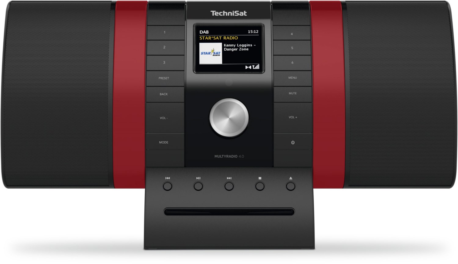 MultyRadio 4.0 Hifi-System schwarz/rot