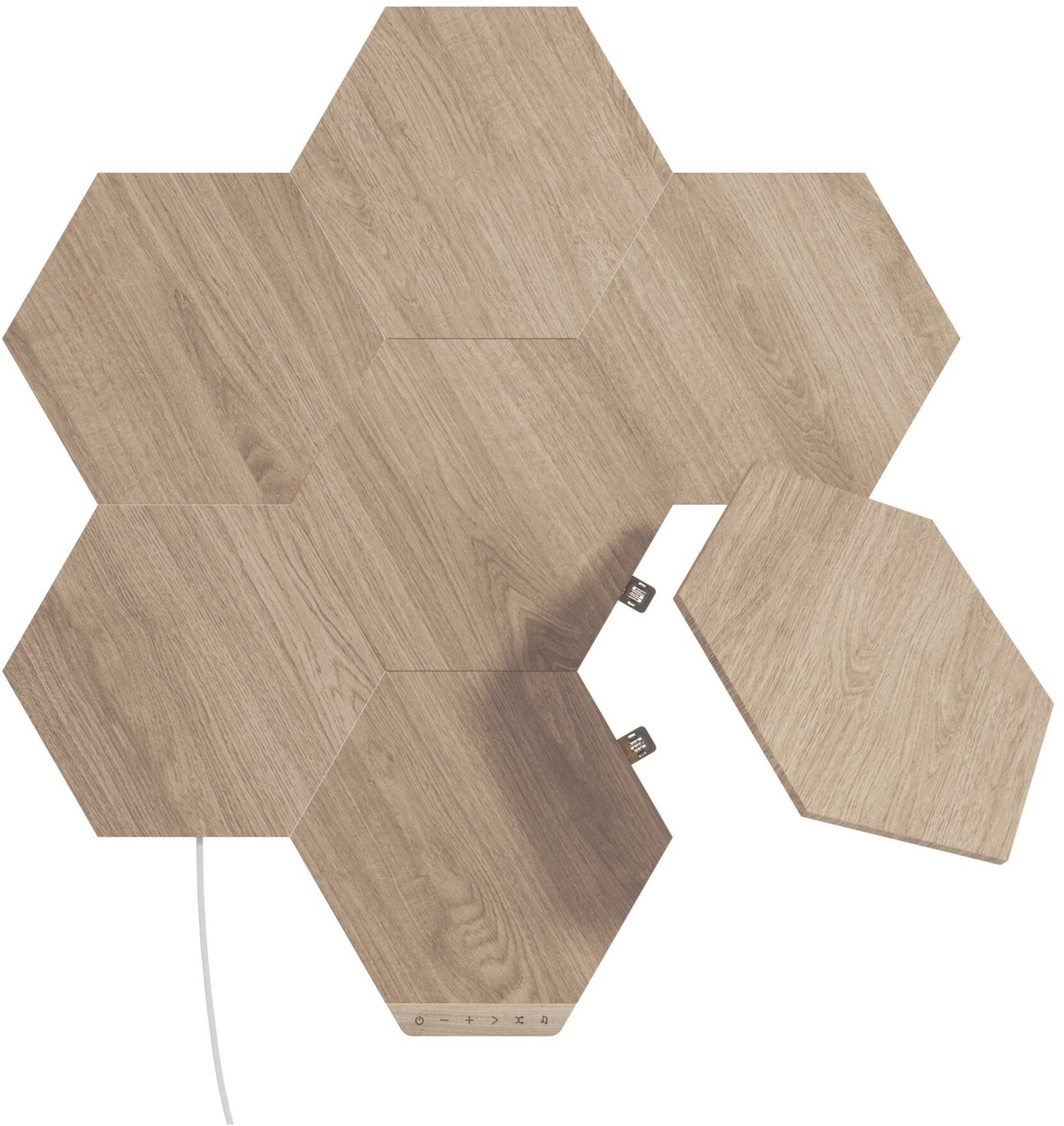 Nanoleaf Elements Wood Look Hexagons Starter Set – 7er-Set - Holz