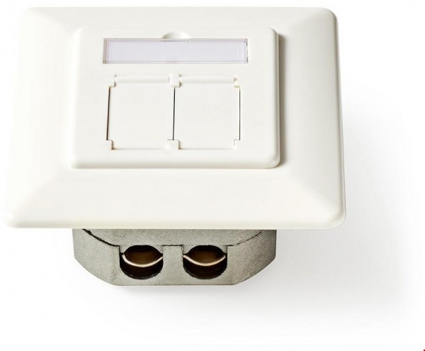 CCGP89250IV Wandanschlusskasten elfenbein Cat.6a / 2x RJ45 Buchse