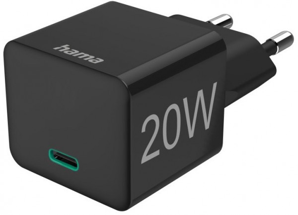 Mini-Schnellladegerät USB-C (20W) schwarz