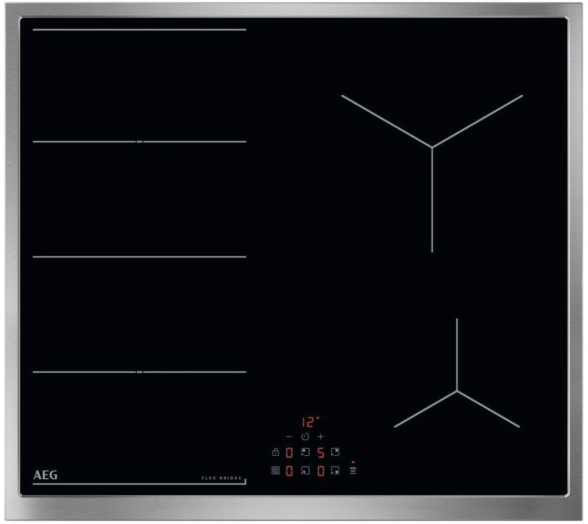 TX64IF00XB Glaskeramik-Induktions-Kochfeld schwarz/edelstahl