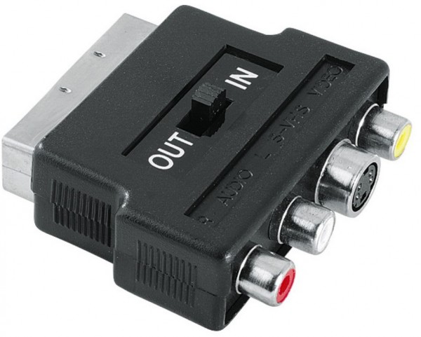 S-VHS-K./3xCinch-K.>Scart-St. 4-pol