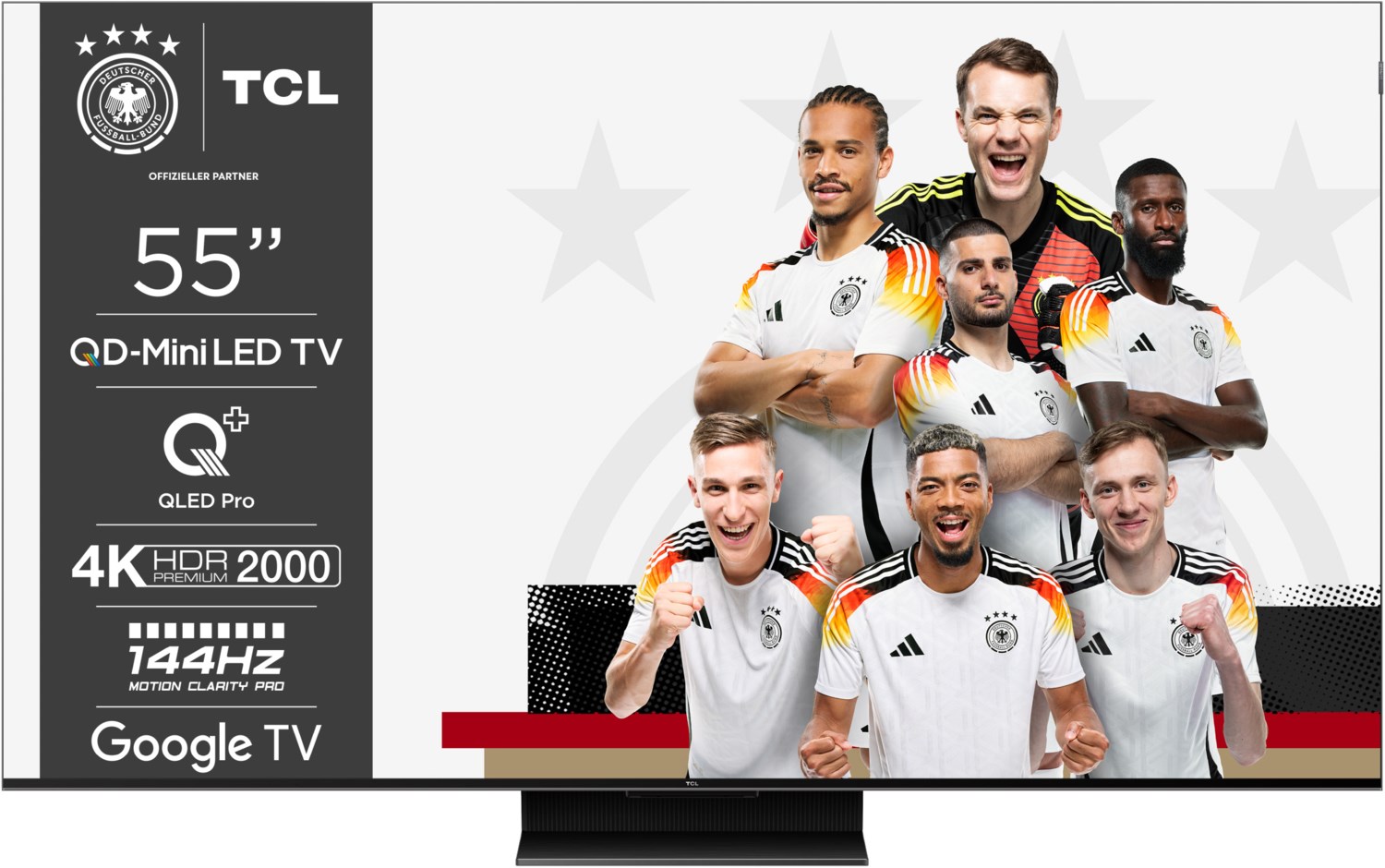 55C79N 139 cm (55") Mini LED-TV, 4K Ultra HD, Smart-TV, HDR-Wiedergabe, 144 Hz, DVB-T2/DVB-C/DVB-S2