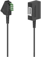 Verlängerungskabel (6m) TAE-U-Stecker>TAE-U-Kupplung schwarz
