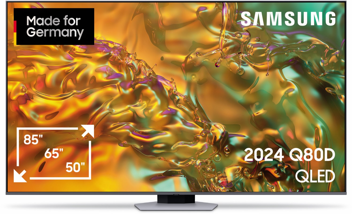 GQ85Q80DAT 214 cm (85") QLED-TV eclipsesilber, 4K Ultra HD, Smart-TV, 120 Hz, Sprachsteuerung