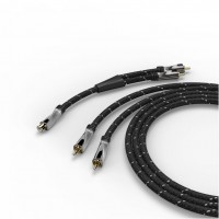 Subwoofer-Kabel (6m) inkl. Adapter schwarz