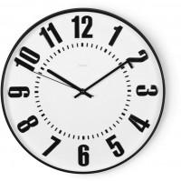 Black Digits (35cm) Wanduhr schwarz