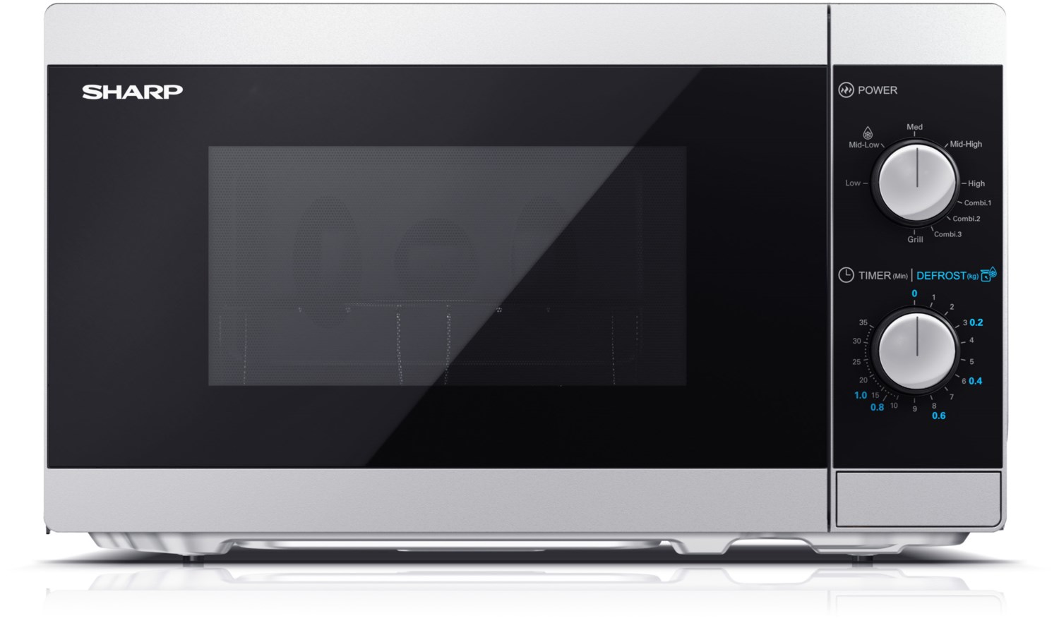 YC-MG01E-S Stand-Kombi-Mikrowelle silber