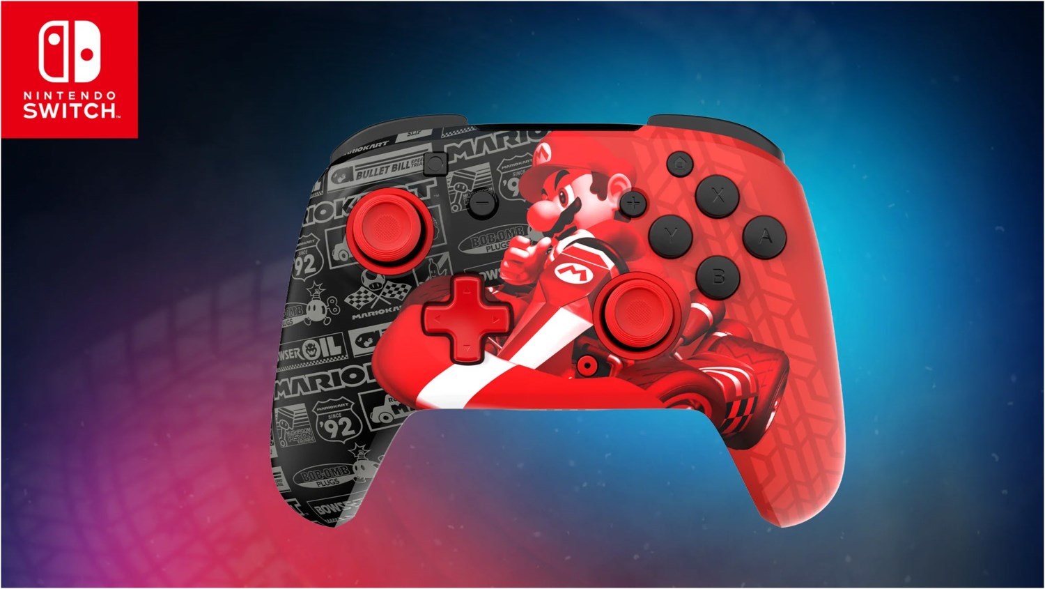 Rematch Glow Wireless Controller Grand Prix Mario