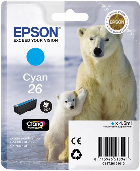 26 Claria Premium Tintenpatrone cyan