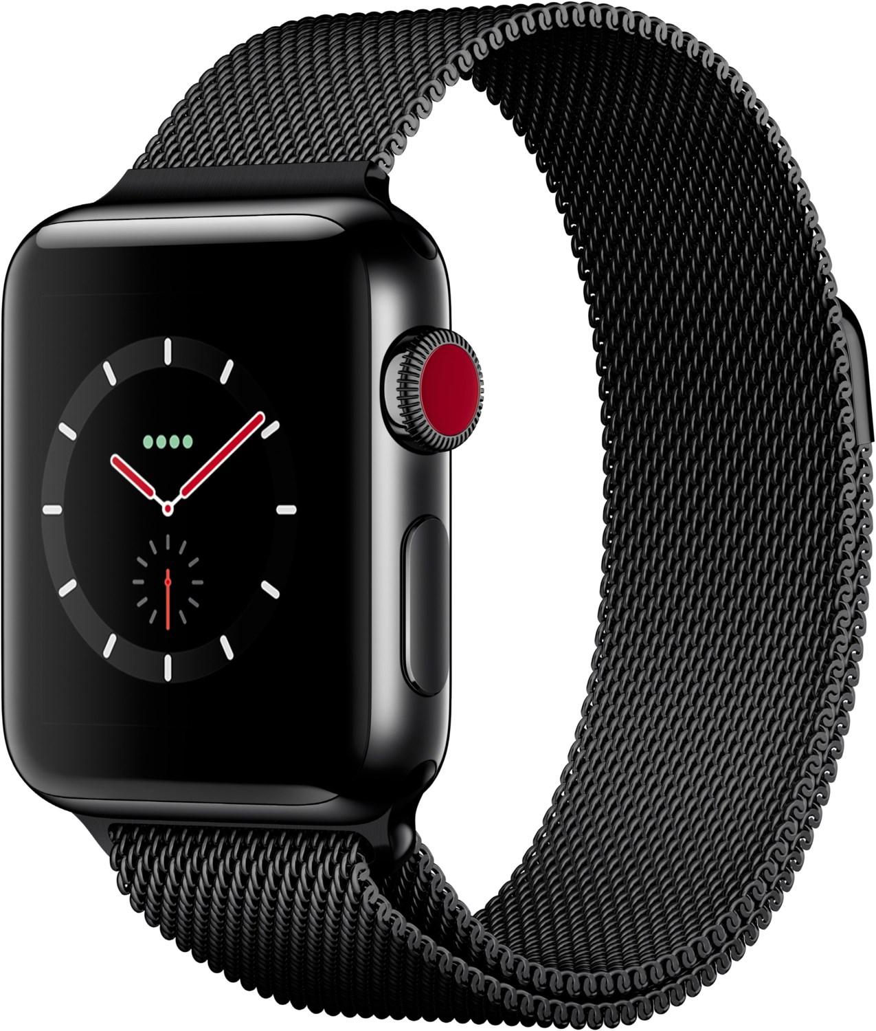 Apple Watch Series 3 38mm GPS 4G mit Milanaise Armband space schwarz EURONICS