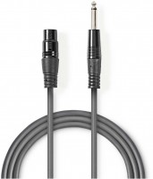 COTH15120GY50 XLR-Audiokabel (5m) XLR-3-Pol-Buchse>6,35-mm-Stecker grau