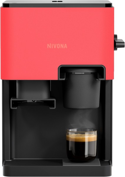 Cube Siebträgermaschine rot, 15 bar, 1,4 l