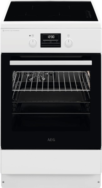 CIB56494BW Stand-Elektroherd mit Induktionsfeld weiß, 58 l, Heißluftgrill, 50 cm breit, A, 4 Kochzonen