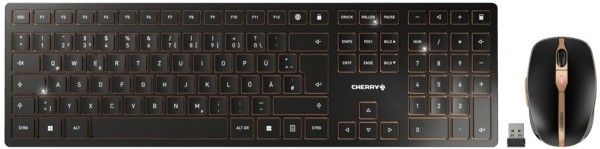 DW 9100 Slim (DE) Kabelloses Tastatur-Set schwarz/bronze