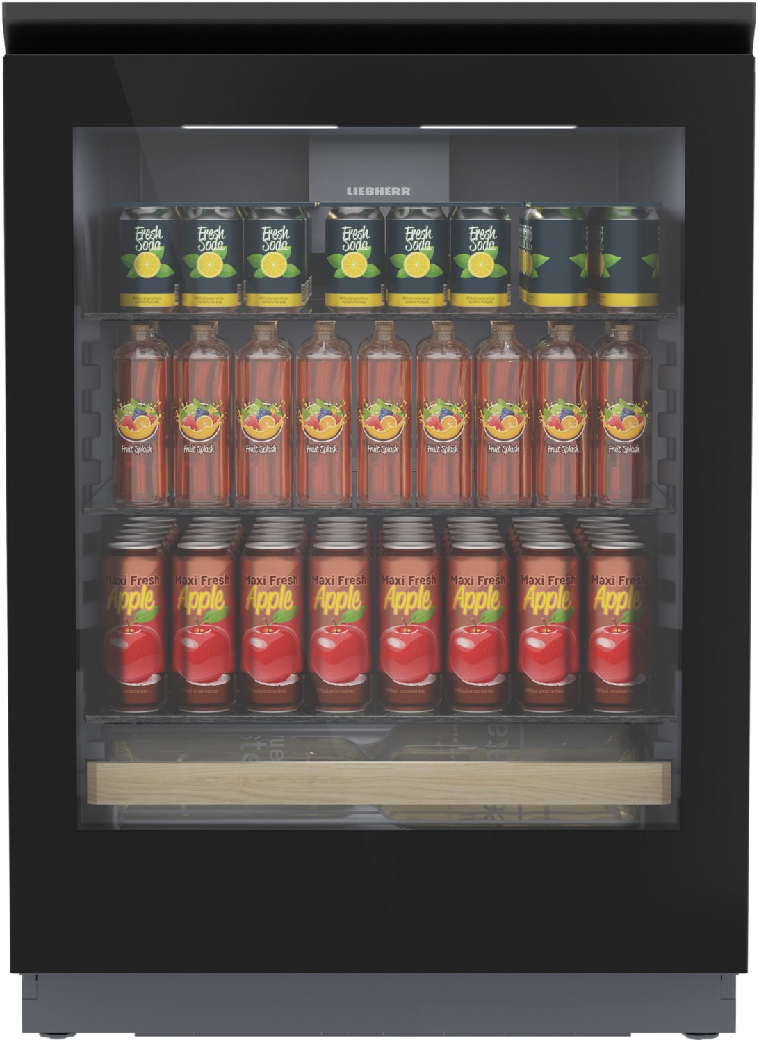 UBCgb 3731 Unterbau-Getränkekühlschrank schwarz