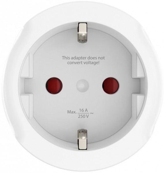 Reiseadapter Typ J/L/N für die Schweiz, Italien, Brasilien weiss