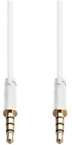 BS 100 W 4 pol. Klinkenkabel (1,5m) weiß