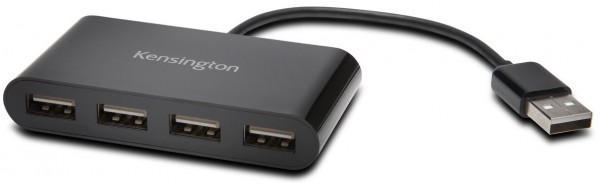 USB 2.0 4-Port Hub schwarz