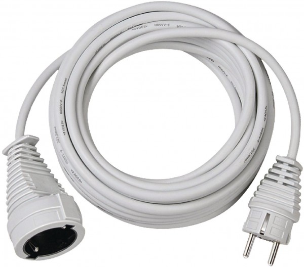 Schuko-Verlängerungskabel (5m) weiß