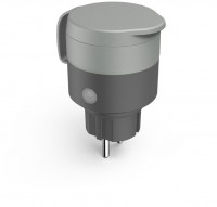 Outdoor WLAN-Steckdose grau/schwarz
