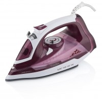 Tiara II Dampfbügeleisen rot, 2400 W, 130 g/min Dampfstoß, 40 g/min Dampfproduktion, 450 ml Wassertank, Anti-Kalk-System, Vertikaldampf