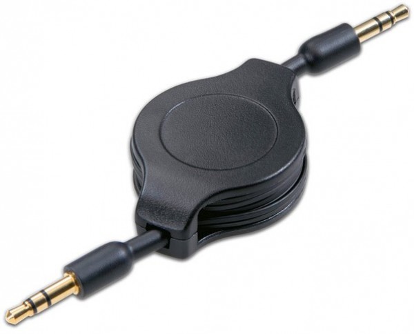 Kabelroller 3,5mm Klinkenst. (1,1m) schwarz
