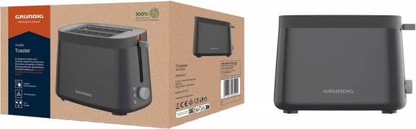 TA 5320 Kompakt-Toaster grau/terracotta