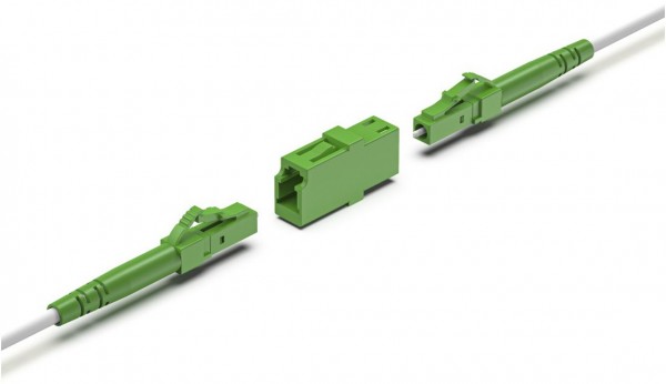 Glasfaser-Netzwerkadapter LC/APC grün