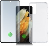 360° Premium Protect Set UltraSonix Schutz-/Design-Cover für Galaxy S21 Ultra 5G