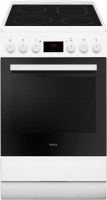 SHC 903 001 W Elektroherd mit Glaskeramikfeld weiß, 65 l, schnelles Vorheizen, 50 cm breit, A, 4 Kochzonen