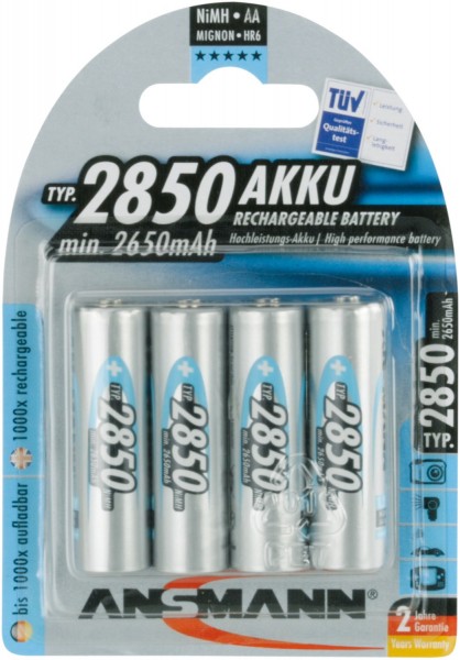 2850mAh NiMH 4er Blister Akku