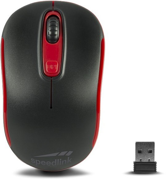 Ceptica Kabellose Maus schwarz/rot