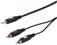 5/39-N 3,5mm Klinke > 2x Cinch 5m Cinchkabel
