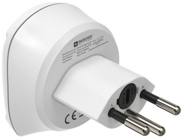 Reiseadapter (CH, LIE) weiß