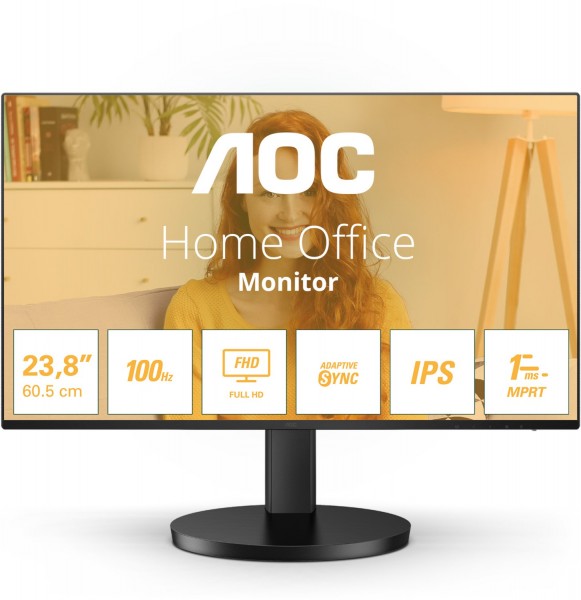 24B3HA2 61 cm (24") TFT-Monitor mit LED-Technik schwarz, Widescreen Full HD (1920x1080), 1 ms Reaktionszeit