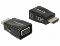 HDMI-A Stecker > VGA Buchse schwarz
