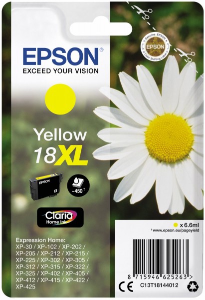 18XL Claria Home Tintenpatrone gelb