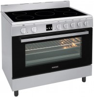 DC 1999 Elektroherd mit Glaskeramikfeld edelstahl, 108 l, Pizza-Stufe, 89 cm breit, A, 5 Kochzonen